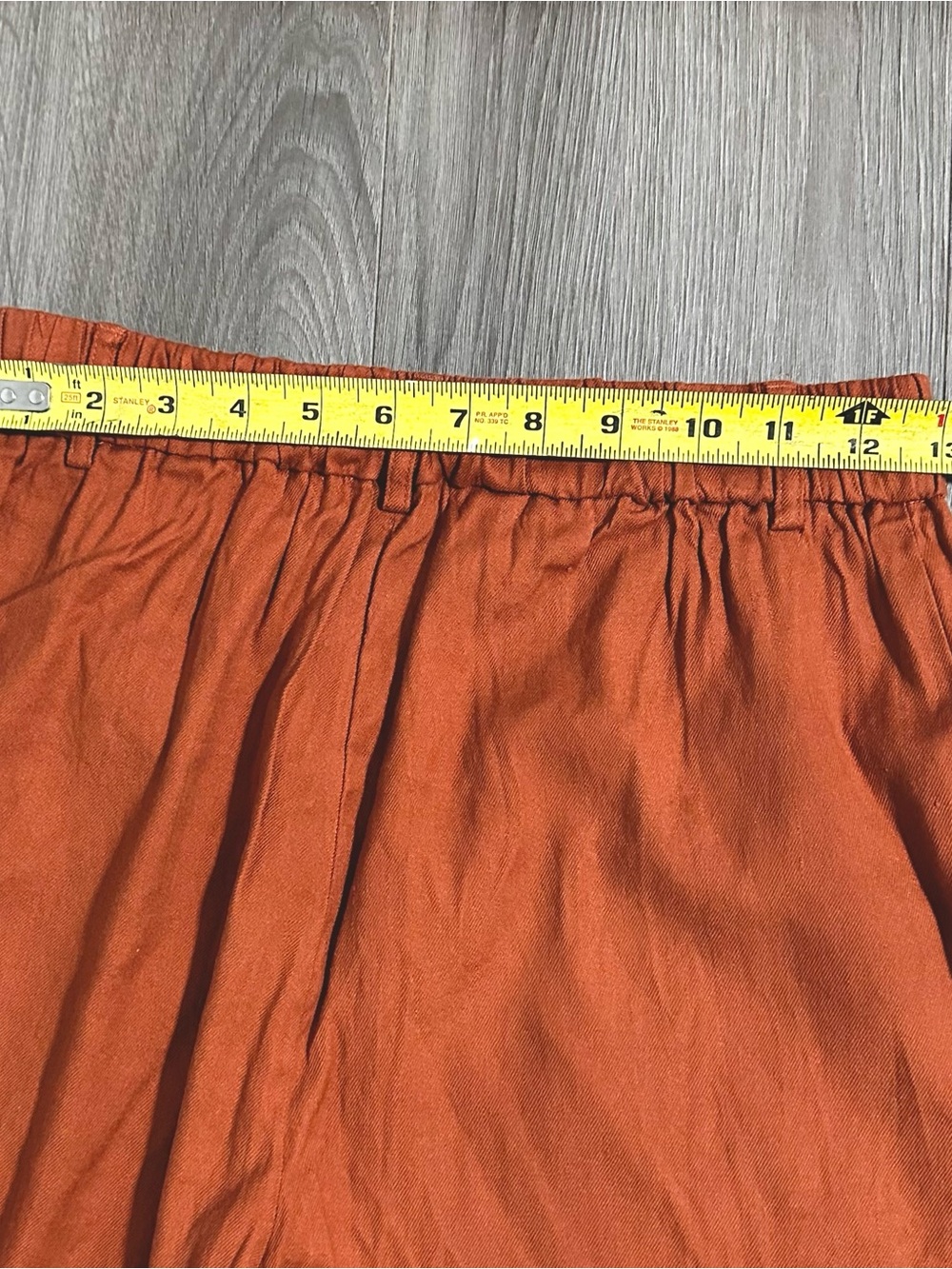 Express Linen Pants Rust Color Hi Rise - Picture 4 of 10